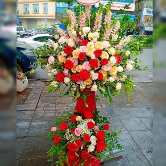 Kệ hoa khai trương hồng phát